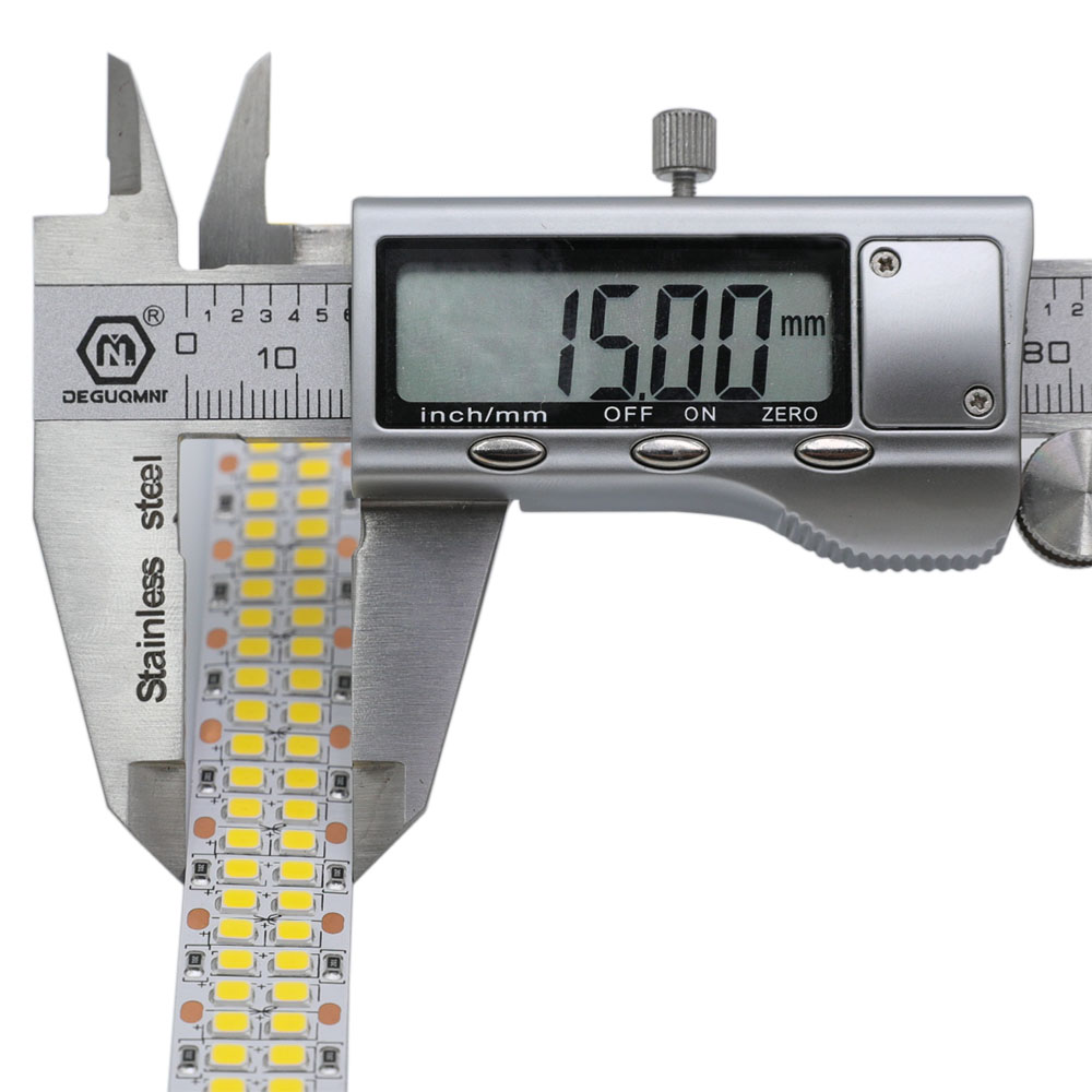 DC12/24V 2835 Super Bright 480LEDs/M High-density Double Row 16.5ft/5m 15mm Warm White Flexible LED Strip Light DC12/24V 2835 Super Bright 480LEDs/M High-density Double Row 16.5ft/5m 15mm Warm White Flexible LED Strip Light